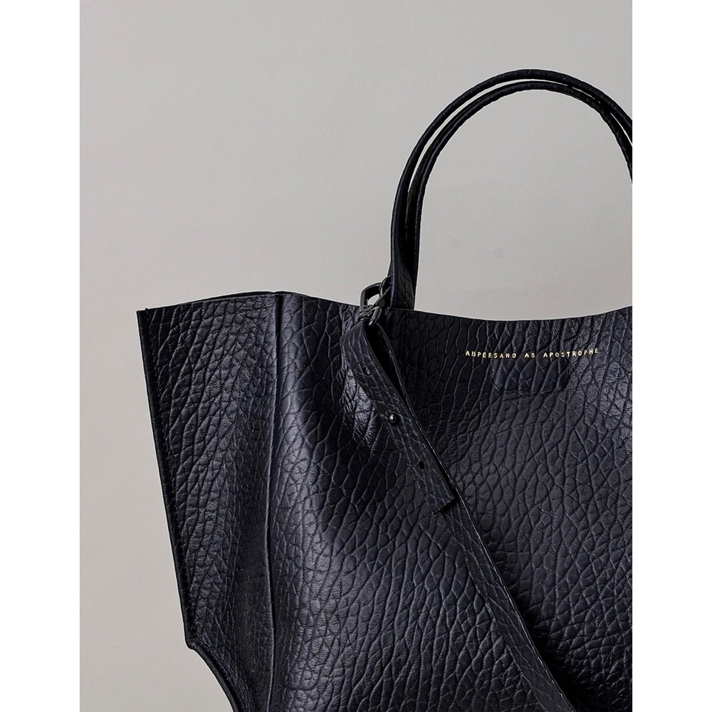 Ampersand As Apostrophe LeatherHalf Tote in Black Buffalo $538 - Picture 2 of 8
